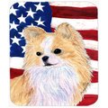 Skilledpower Usa American Flag With Chihuahua Mouse Pad; Hot Pad or Trivet SK233868